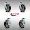 Service Caster 8 Inch Stainless Steel Polyurethane Swivel Caster Set with Roll Bearing 2 Brakes SCC-SS30S820-PPUR-2-TLB-2 - alternate 5